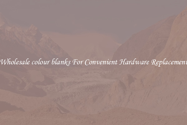 Wholesale colour blanks For Convenient Hardware Replacement
