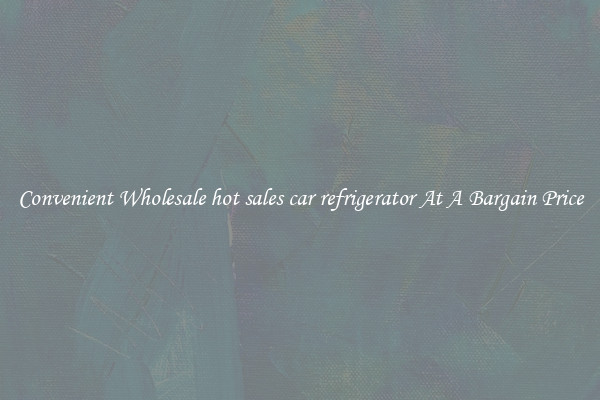 Convenient Wholesale hot sales car refrigerator At A Bargain Price