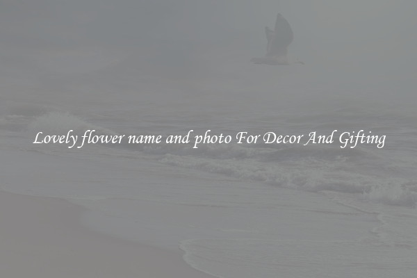 Lovely flower name and photo For Decor And Gifting