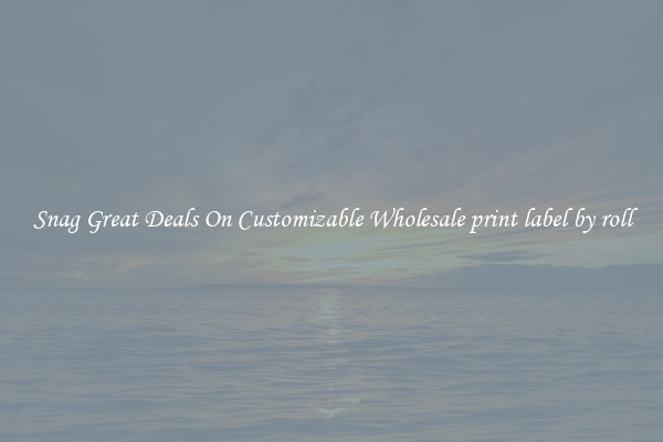 Snag Great Deals On Customizable Wholesale print label by roll
