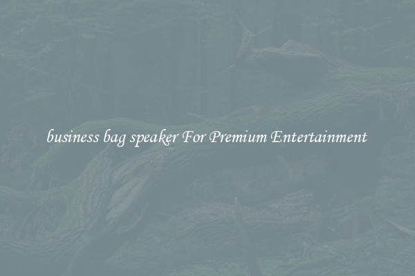 business bag speaker For Premium Entertainment 