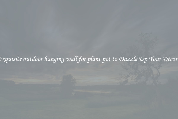 Exquisite outdoor hanging wall for plant pot to Dazzle Up Your Décor  