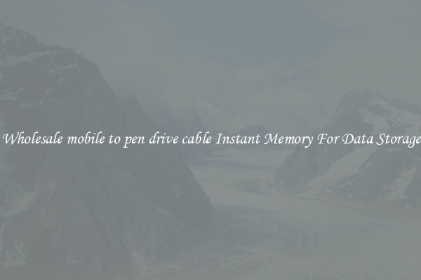 Wholesale mobile to pen drive cable Instant Memory For Data Storage