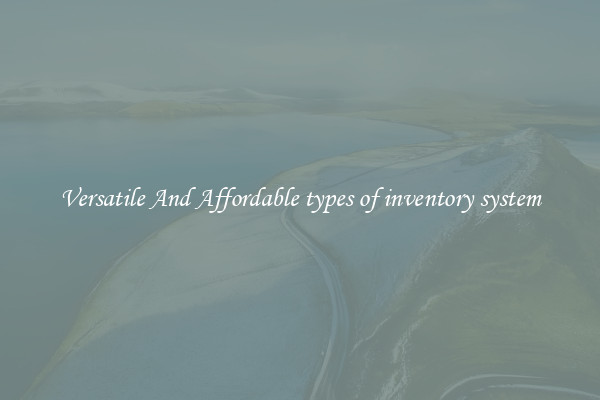 Versatile And Affordable types of inventory system