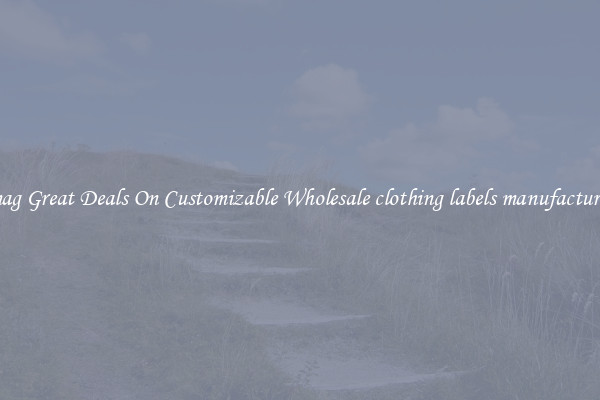 Snag Great Deals On Customizable Wholesale clothing labels manufacturers