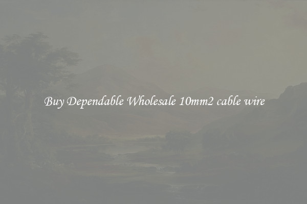 Buy Dependable Wholesale 10mm2 cable wire