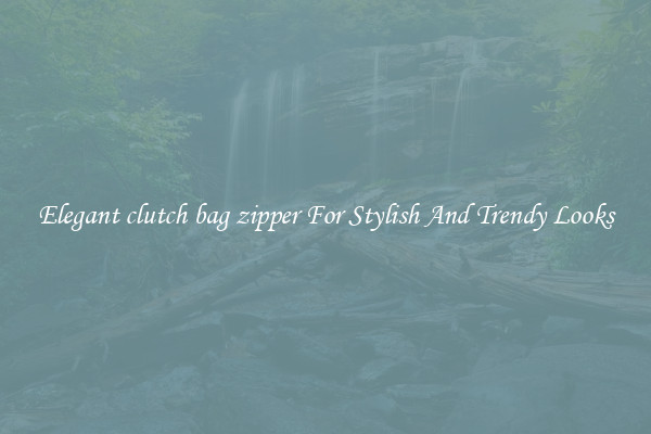 Elegant clutch bag zipper For Stylish And Trendy Looks