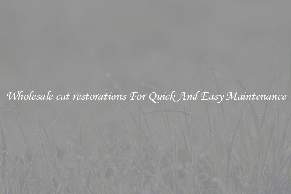 Wholesale cat restorations For Quick And Easy Maintenance