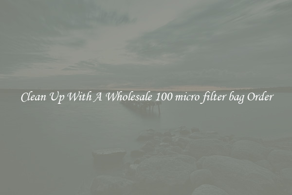 Clean Up With A Wholesale 100 micro filter bag Order